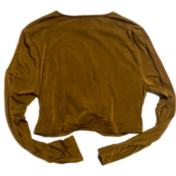 House of Harlow 1960 House of Harlow 1960 XL Brown Polyester Crop Top - Picture 2 of 10